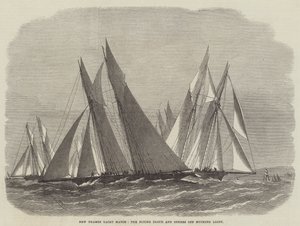 Ny Thames Yacht Match, Flying Cloud og andre utenfor Mucking Light